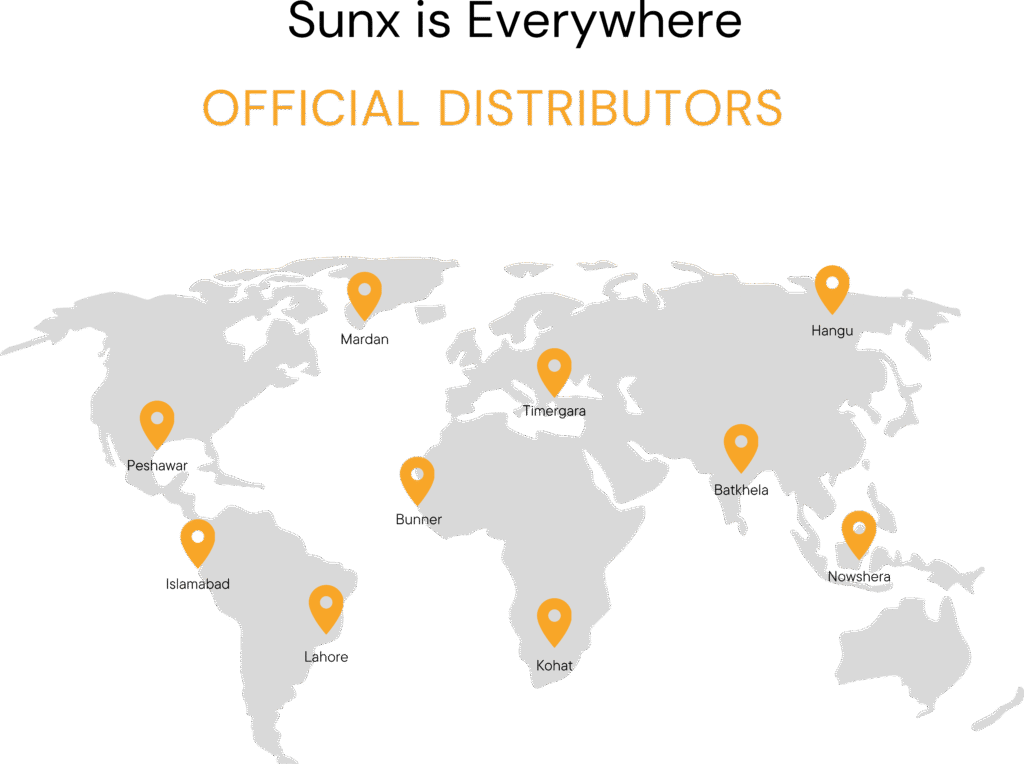 SunX solar dealer and distribution network across Pakistan